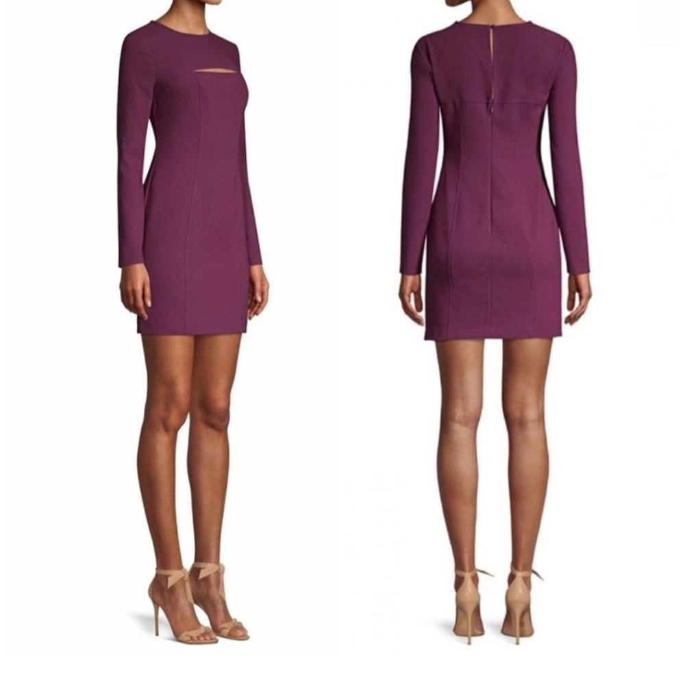 LIKELY Purple Plum Keller Long Sleeve Mini Dress Cocktail/Party Size 8 Medium